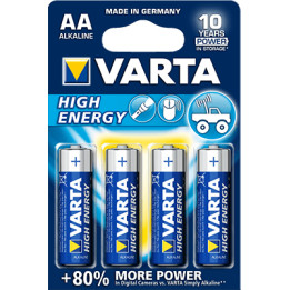 Batterie 1,5V Alcalina Stilo Varta 4pz Blister High Energy