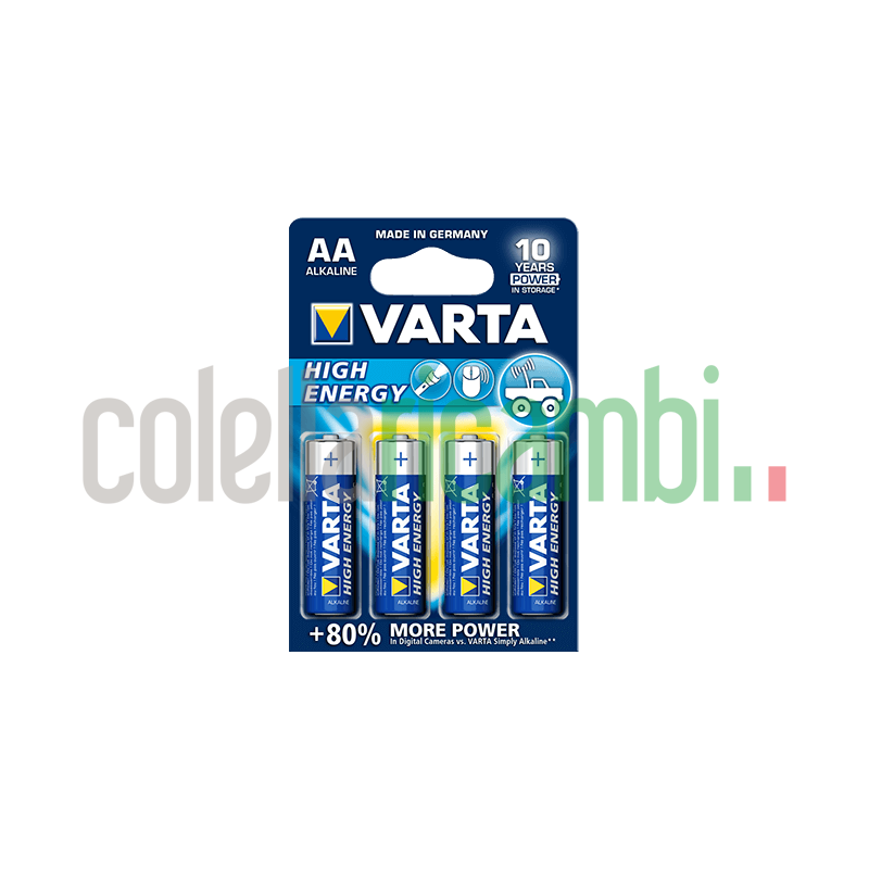 Batterie 1,5V Alcalina Stilo Varta 4pz Blister High Energy