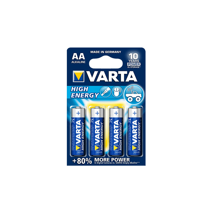 Batterie 1,5V Alcalina Stilo Varta 4pz Blister High Energy