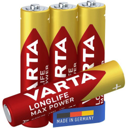 Varta Longlife Max Power Max Tech Batteria Alcalina Ministilo AAA