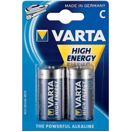 Varta Batterie Mezza Torcia High Energy Pila alcalina C, Blister da 2