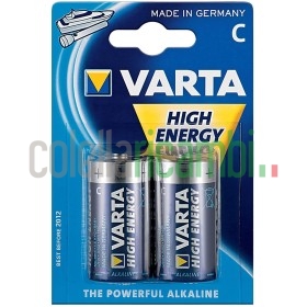 Varta Batterie Mezza Torcia High Energy Pila alcalina C, Blister da 2