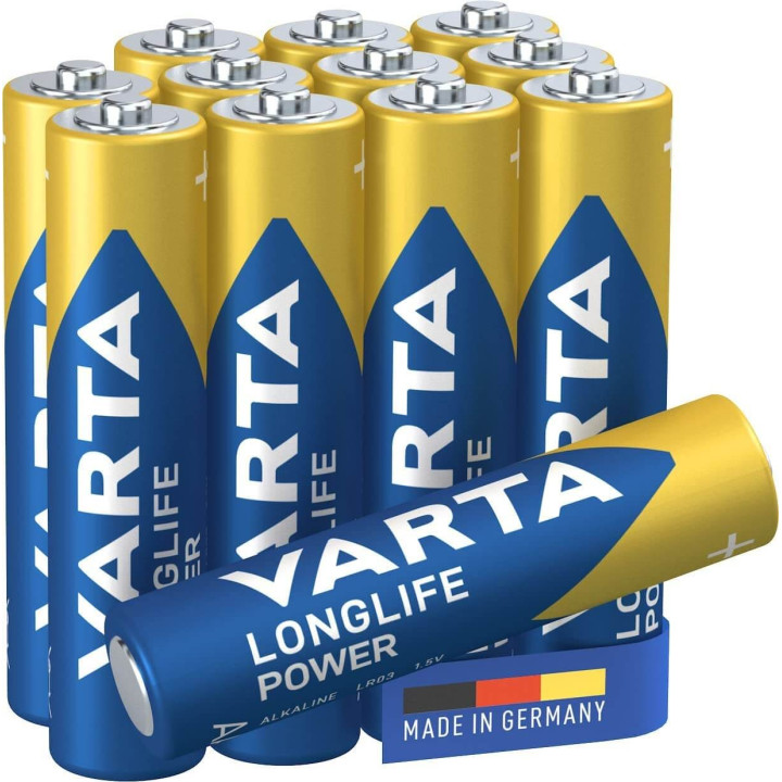 Varta Longlife Power High Energy Batteria Alcalina, Ministilo AAA Lr06 Confezione da 12 Pile
