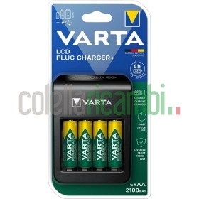 Varta Originale Caricatore USB LCD per Batterie