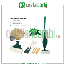 Aspirapolvere Vorwerk Folletto Kobold VK130 + Battitappeto EB350 Rigenerato