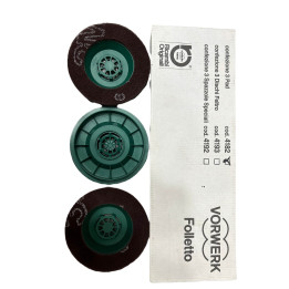 Tris Dischi Spazzole Ruvide Originali per Lucidatrice Vorwerk  Folletto PL510 PL511 PL512