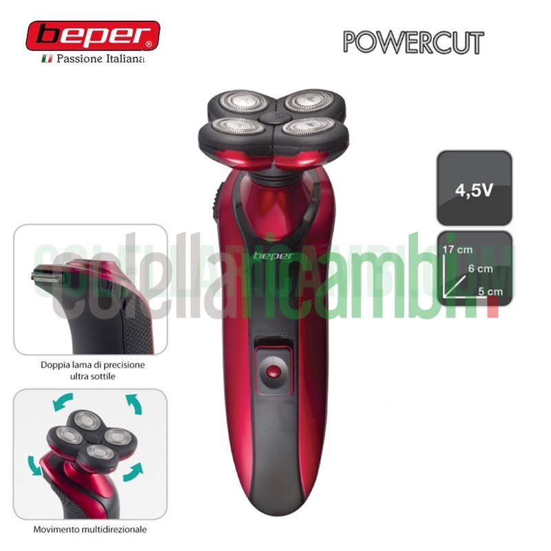 Rasoio Elettrico Ricaricabile Power Cut Beper