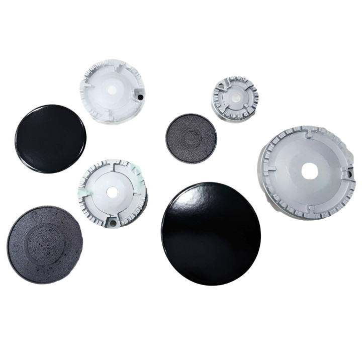 Kit Completo Bruciatori e Piattelli Ariston Nardi Indesit 4 Fuochi Cucina A Gas 390CU012