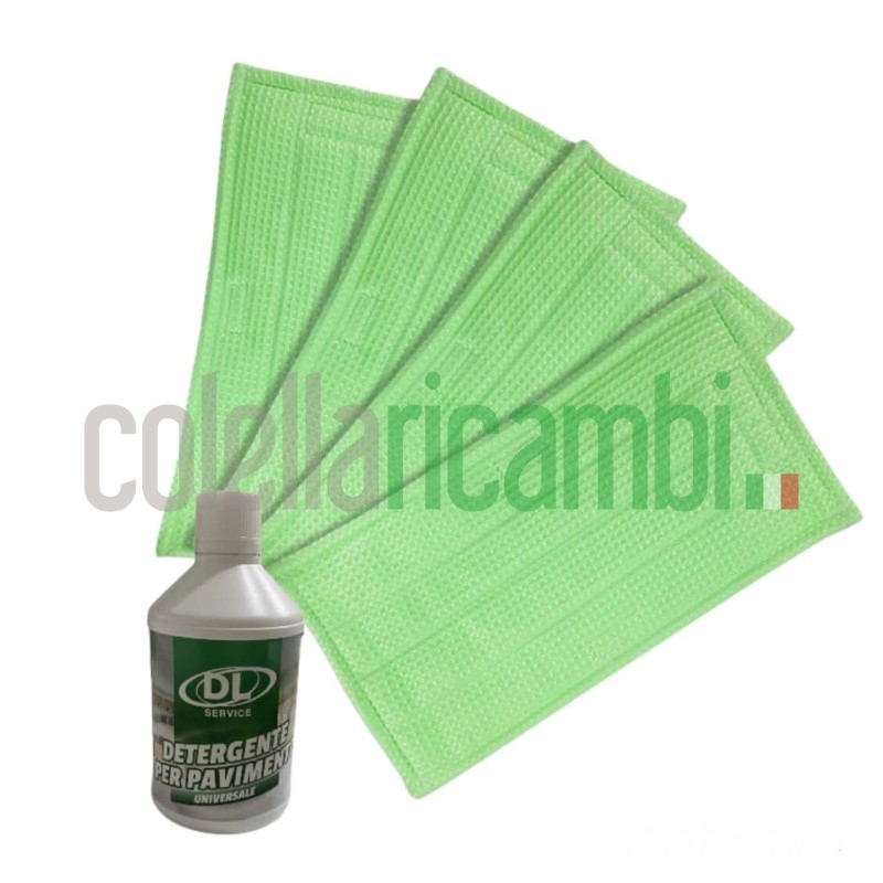 Set Universale Panni Pulilava Per Folletto Sp 600 Soft 4Pz Con Detergente