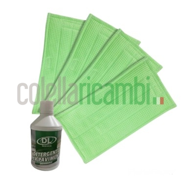 Set Universale Panni Pulilava Per Folletto Sp 600 Soft 4Pz Con Detergente