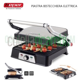 Piastra Bistecchiera Elettrica in Teflon Antiaderente 2000w Beper