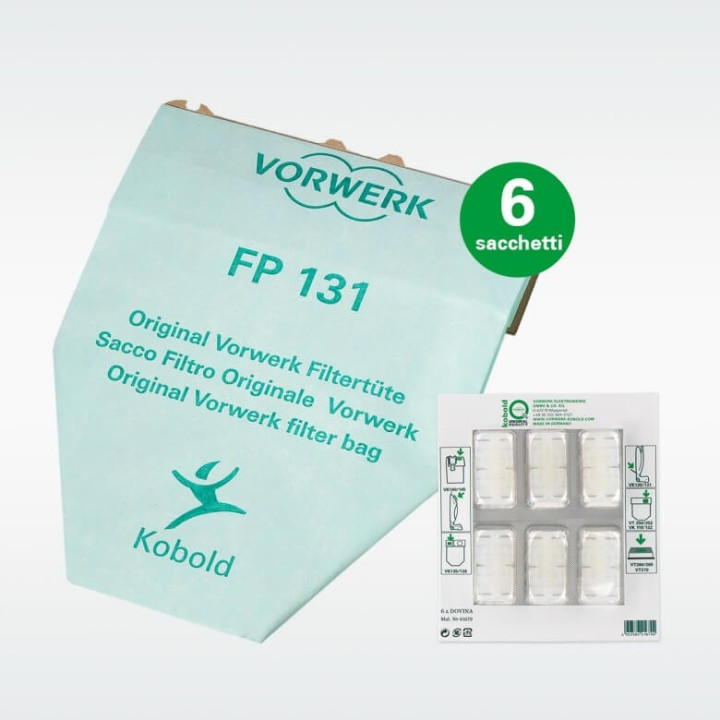 Confezione da 6 Super-Filtrello per VK130/1 con blister da 6 Dovina