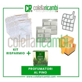 Kit Risparmio Ricambi Folletto Compatibili VK135 VK136 12 Sacchetti 12 Profumi 2 Filtri Griglia Motore 2 Microfiltri Hepa