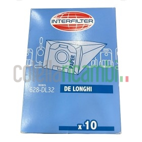 DL32 - 10 Sacchetti De Longhi Colombina XLF1500 - 1600 XLC6050 adattabili Intefilter
