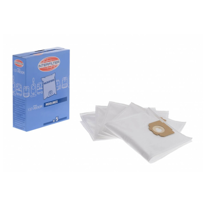 MX90M 5 Sacchetti in Microfibra adattabili Moulinex
