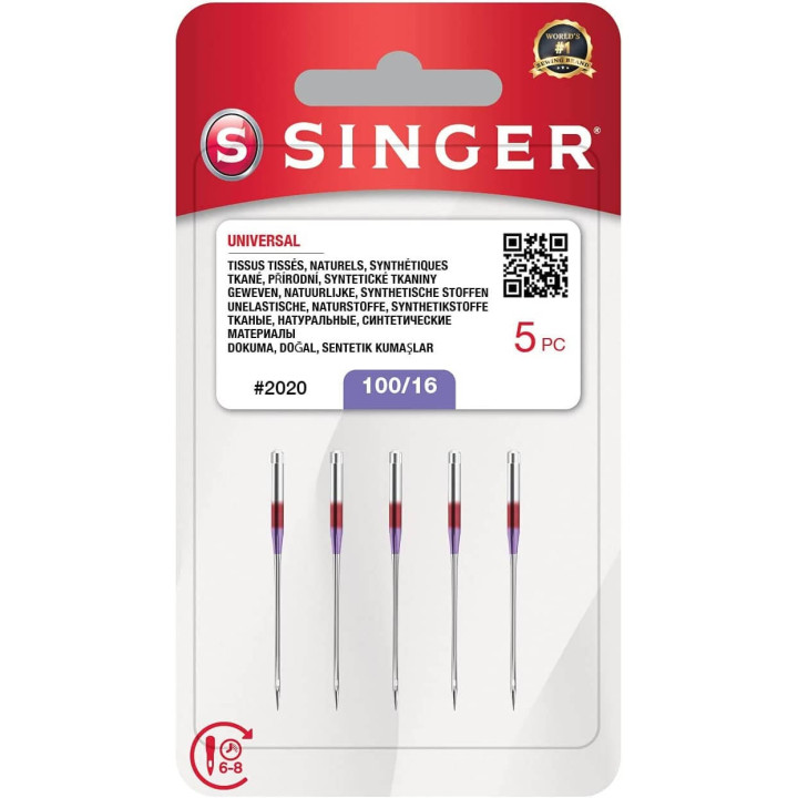 Vendita Singer Universal Ago 2020 100/16 ago Metallo Argento 7 x 0,03 x 4 cm