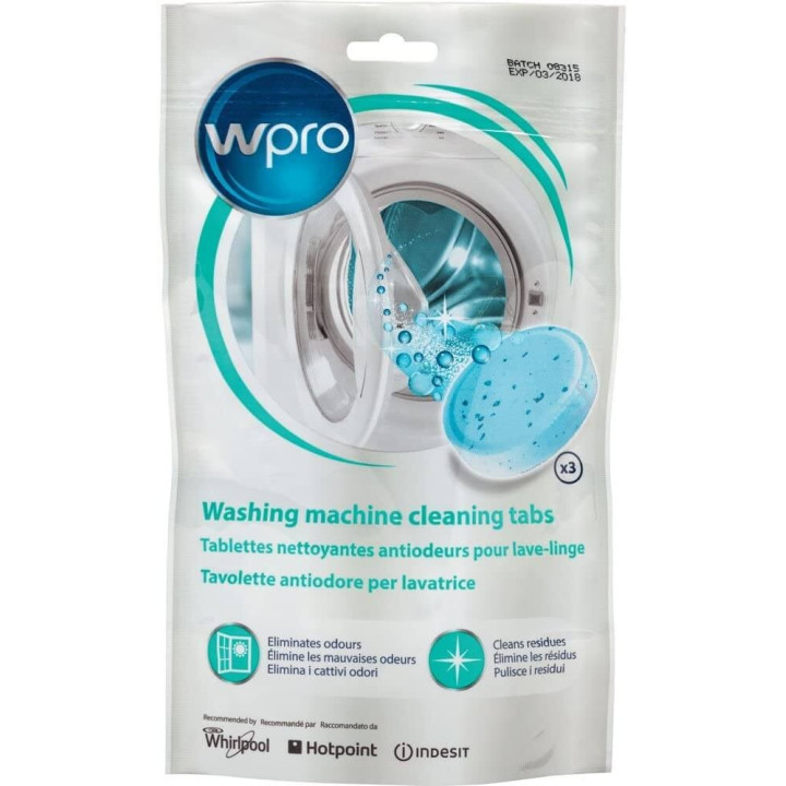 Whirlpool AFR301 Antiodore 3 Tavolette per Lavatrice, 40 g