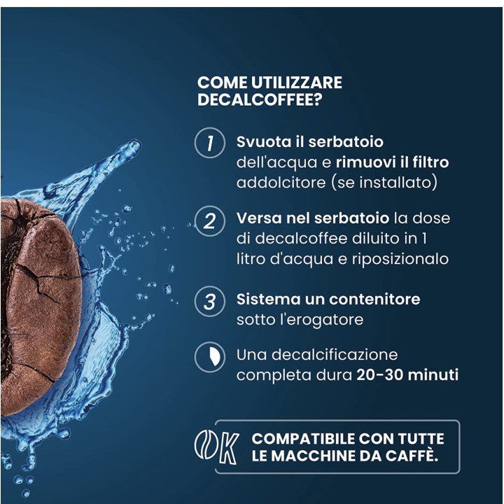 Vendita Decalcificante DECALCOFFE Per Macchina da Caffe