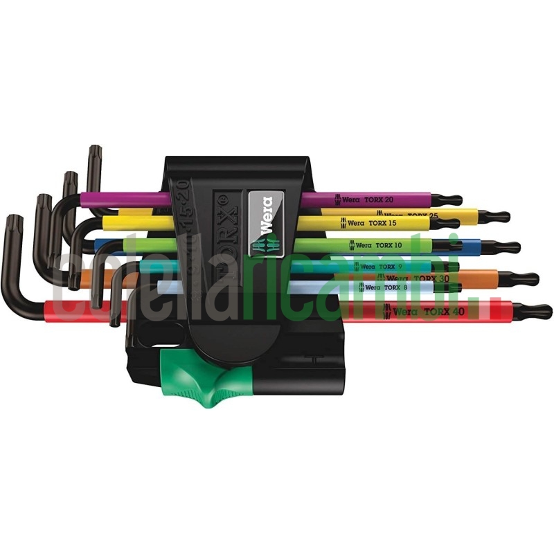 Wera 967 SPKL / 9 Torx BO Set chiavi a L Multicolore BlackLaser