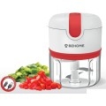 Behome Mini Tritatutto Ricaricabile usb senza fili, Capacità 250 ml Lame Acciaio inossidabile Rosso e Bianco