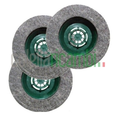 Tris Dischi Spazzole Feltro per Lucidatrice Folletto PL510 PL511 PL512