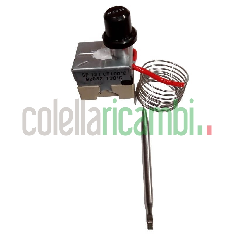 Termostato Di Sicurezza A Riarmo Manuale - Regolazione Temperatura 90-110°C, Lunghezza Capillare 1,5Mt. Stufe a Pellet 14704001