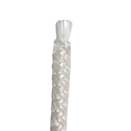 Guarnizione Di Tenuta Artica Bianca (Trecciatura In Fili Di Vetro) Diametro 12Mm, Resistente Fino A 750°C.