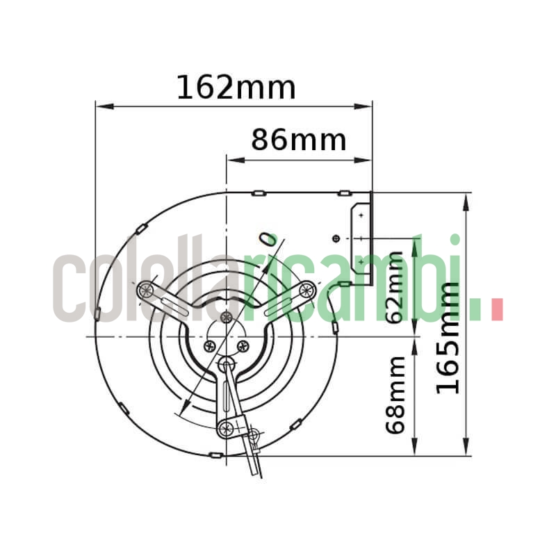 Ventilatore Centrifugo Ebm D2e097-Be01-02 - Senza Flangia - Portata 390Mq/H. 14706013