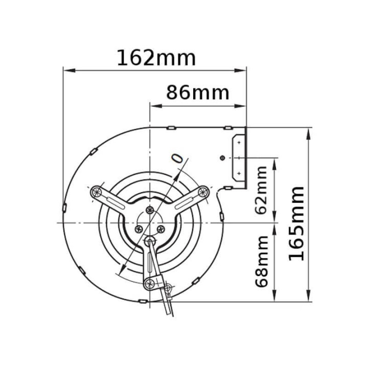 Ventilatore Centrifugo Ebm D2e097-Be01-02 - Senza Flangia - Portata 390Mq/H. 14706013