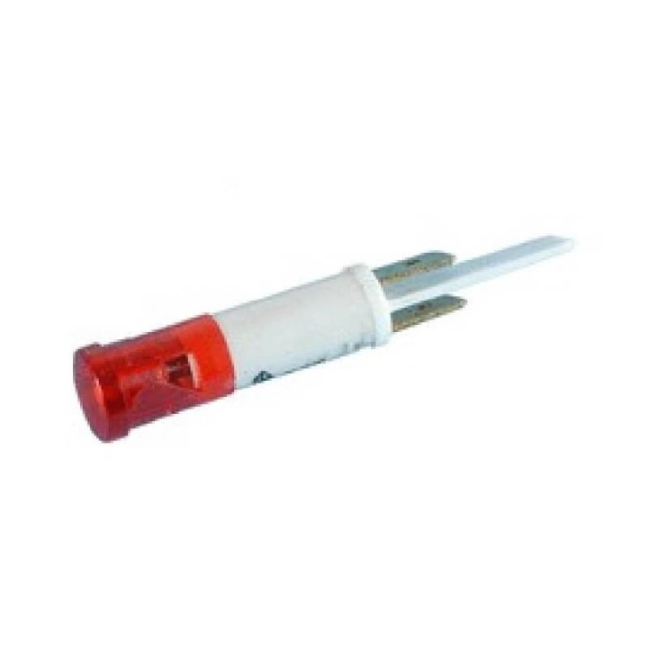 Spia Luminosa Tonda, Diam.9mm, Rossa Ferro da Stiro F153R