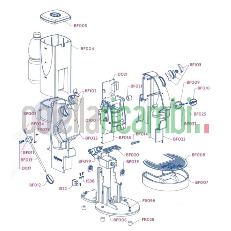 Kit Manutenzione Baby Frog Boccola Leva Pomello Vite