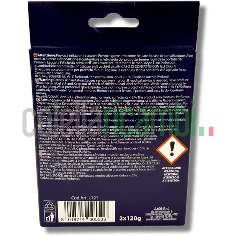 AXOR K-SOL Sgrassante per Lavastoviglie, 2 buste da 125gr