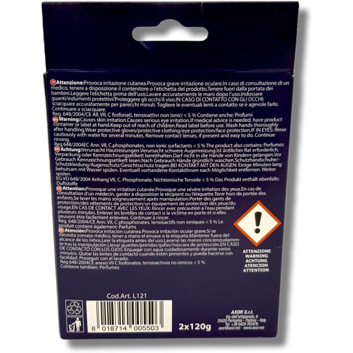 AXOR K-SOL Sgrassante per Lavastoviglie, 2 buste da 125gr