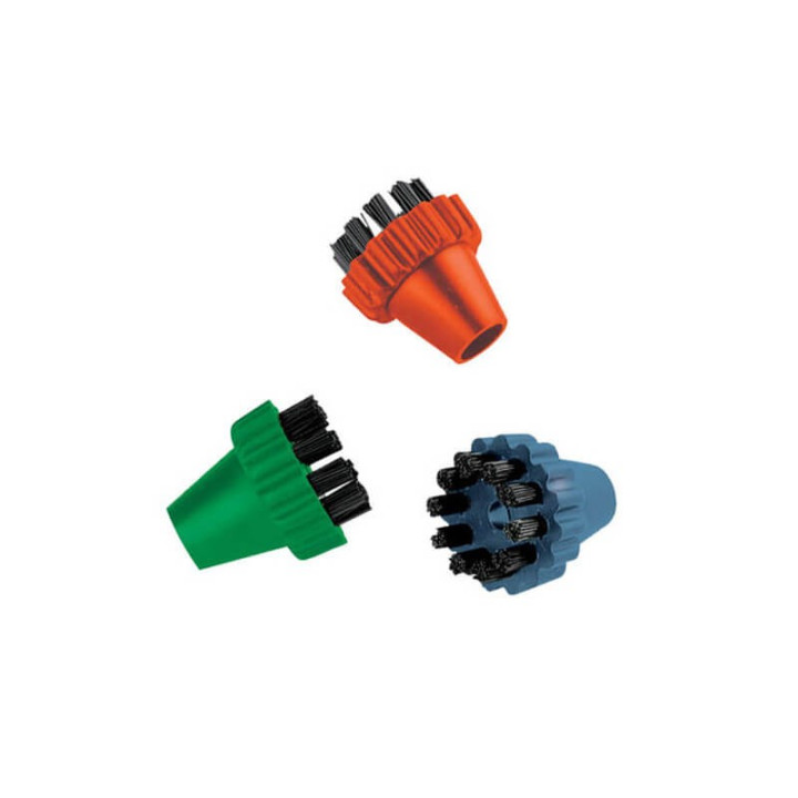 Set 3 Spazzolini colorati con filetto per Vaporetto, Lecoaspira, Mondial Vap, Unico Polti SLDB2375