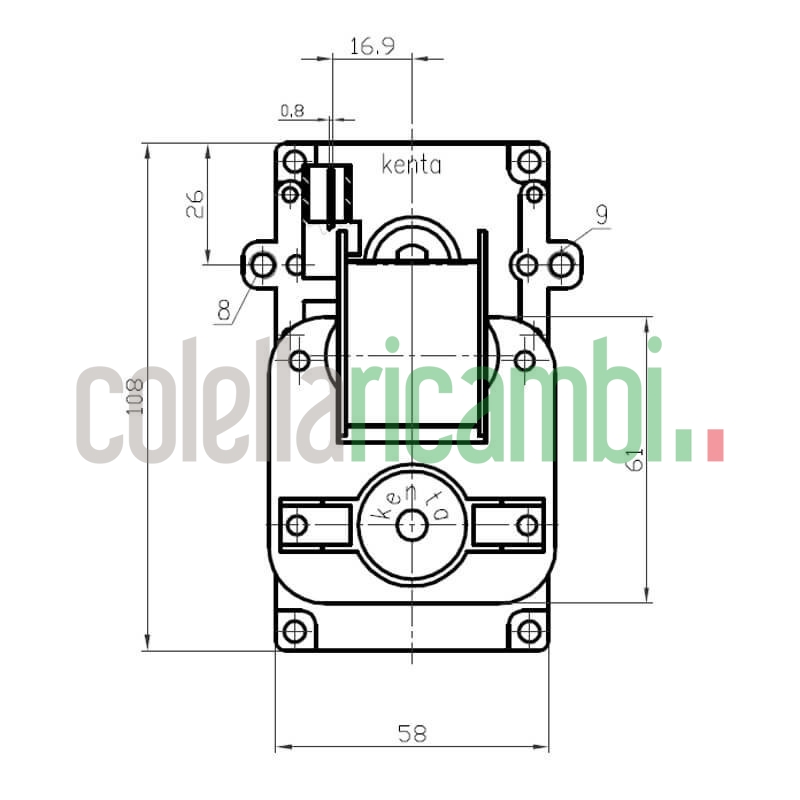 Motoriduttore Kenta K9115101 2,5Rpm H30 Stufe a Pellet 14702052