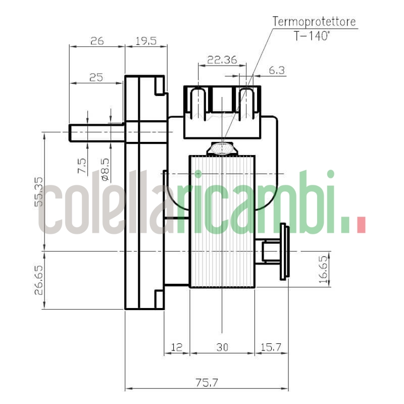 Motoriduttore Kenta K9115101 2,5Rpm H30 Stufe a Pellet 14702052