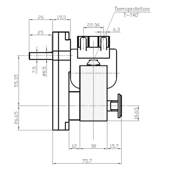 Motoriduttore Kenta K9115101 2,5Rpm H30 Stufe a Pellet 14702052