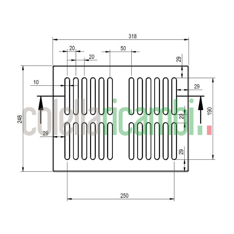 Griglia In Ghisa 318X248mm Stufe a Pellet 14810021