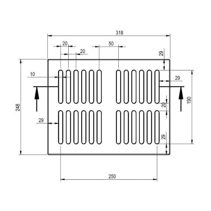 Griglia In Ghisa 318X248mm Stufe a Pellet 14810021