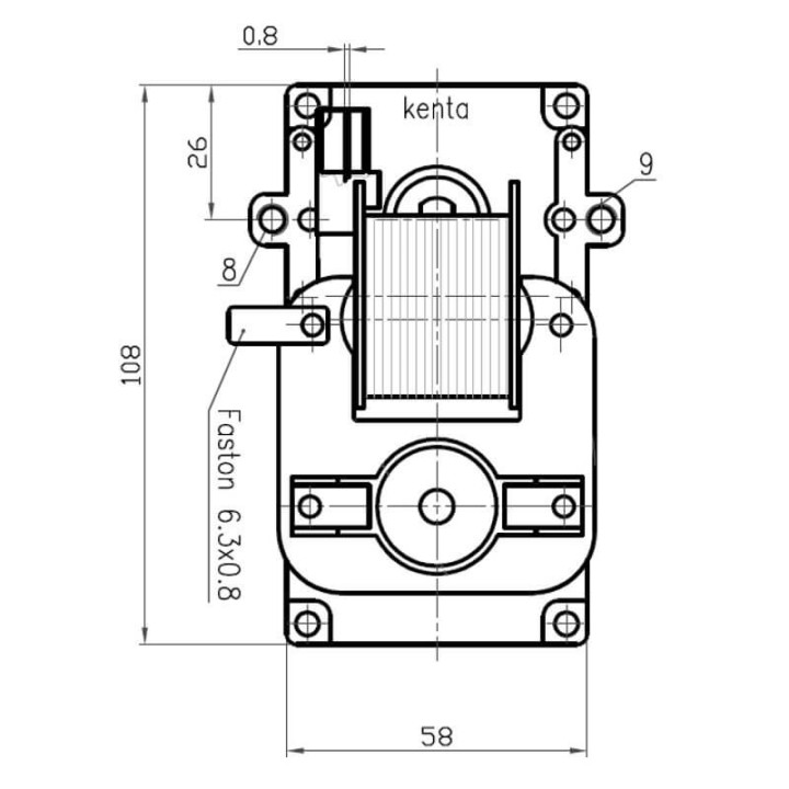 Motoriduttore Kenta K9117153 5Rpm H40 Stufe a Pellet 14702054