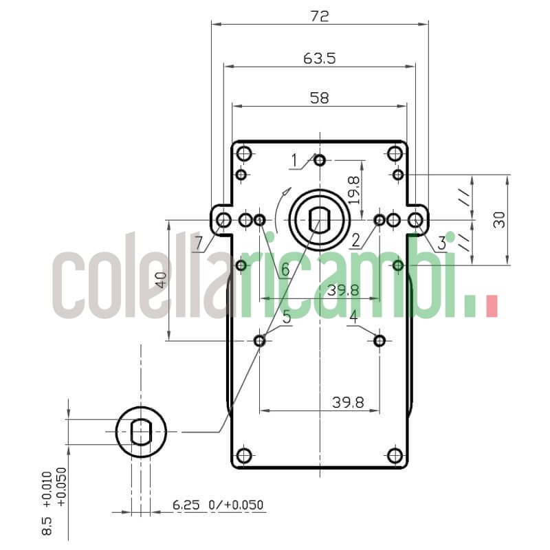 Motoriduttore Kenta K9117153 5Rpm H40 Stufe a Pellet 14702054