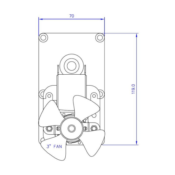 Motoriduttore T3 5,3Rpm Pacco50mm Albero 8,5 Spianato - Rotazione Oraria.Ungaro - Lincar - Moretti Stufe a Pellet 14702010