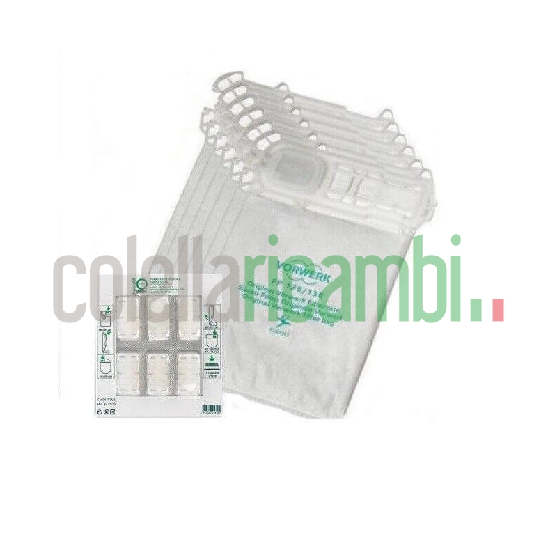 Sacchetti Originali Vorwerk Folletto Super Filtrello VK135 VK136 + Dovina (6 PZ)