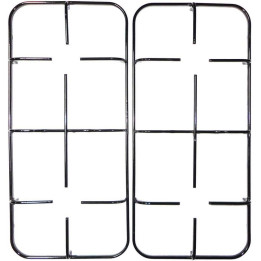 Nardi Kit 2 griglie in ferro smaltato nero lucido 456 x 213 mm. per cucina piano cottura 4 fuochi a gas