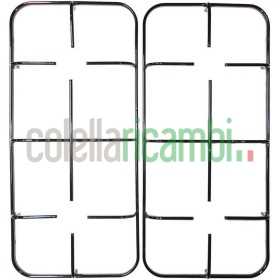 Nardi Kit 2 griglie in ferro smaltato nero lucido 456 x 213 mm. per cucina piano cottura 4 fuochi a gas