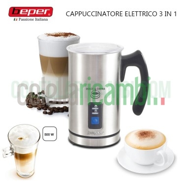 Schiumalatte Cappuccinatore Elettrico in Acciaio Dolce Crema Beper 90.515