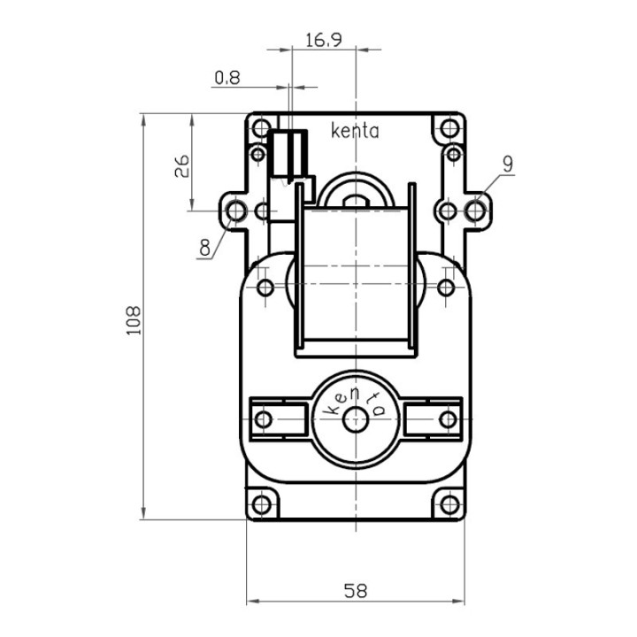Motoriduttore Kenta K9117157 5Rpm H40 Stufe a Pellet 14702056
