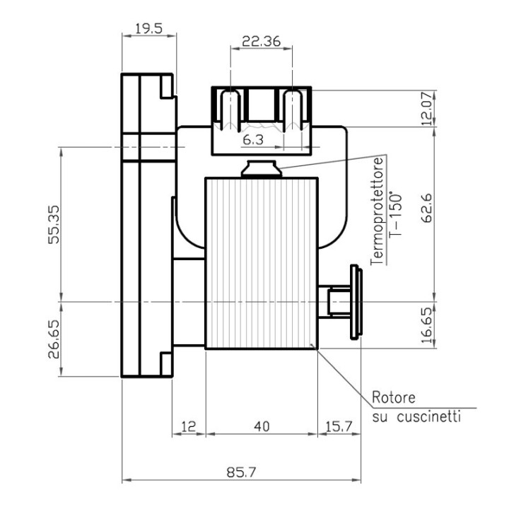 Motoriduttore Kenta K9117157 5Rpm H40 Stufe a Pellet 14702056