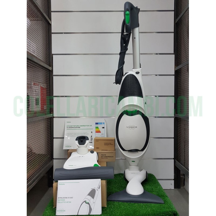 Aspirapolvere Vorwerk Folletto VK150 con Battitappeto EB370 Rigenerato