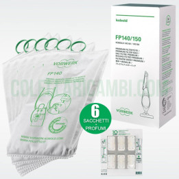 Sacchetti Originali Vorwerk Filtrello Premium FP140 FP150 per Folletto VK140 VK150